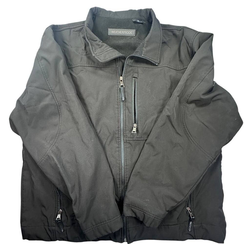 Weatherproof Black Softshell Fleece Lined Jacket XXL